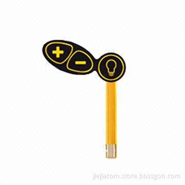 Die-stamping Irregular Membrane Switch with FPC Circuit, 1.0mm Controller Contact